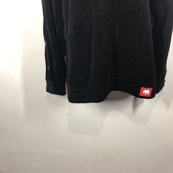 NWT American Stitch black velour snap crew neck sweatshirt size large - Picture 3 of 13